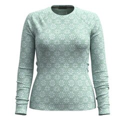 Smartwool Classic Thermal Merino Base Layer Crew Top Women's in Arctic Green Digi Snow